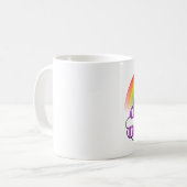 かわいい死の金属の虹のマグ コーヒーマグカップ (正面左)
