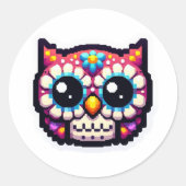 かわいい死んだシュガーフクロウの日 ラウンドシール (正面)