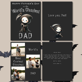 かわいい死神3フォトコラージュ父の日カード カード