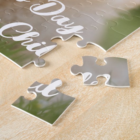 かわいい母お気に入りの日ペットドッグ写真 ジグソーパズル (側面)