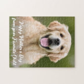 かわいい母お気に入りの日ペットドッグ写真 ジグソーパズル (横)