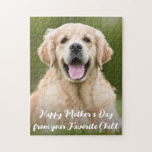 かわいい母お気に入りの日ペットドッグ写真 ジグソーパズル (縦)