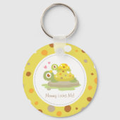 かわいい母とベビーウミガメ母が私を愛す キーホルダー (正面)