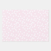 かわいい母とベビーガールバニー |ピンク ラッピングペーパーシート (正面3)