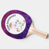 かわいい母とベビーユニコーン魔法テーマ 卓球ラケット (横)