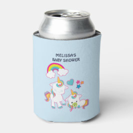 かわいい母とベビーユニコーン魔法テーマ 缶クーラー