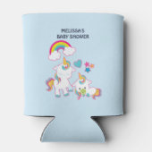 かわいい母とベビーユニコーン魔法テーマ 缶クーラー (裏面)