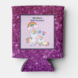 かわいい母とベビーユニコーン魔法テーマ 缶クーラー