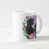 かわいい母と娘と色とりどりの花 ジャンボコーヒーマグカップ (正面右)