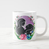かわいい母と娘と色とりどりの花 ジャンボコーヒーマグカップ (右)