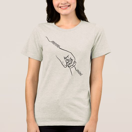 かわいい母と娘の愛 トライブレンドTシャツ (正面)