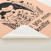 かわいい母と娘ハギングマザーズデイピーチ シェルパブランケット (3/4)