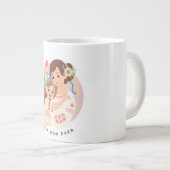 かわいい母と娘 – 母の日のマグカップ ジャンボコーヒーマグカップ (正面右)