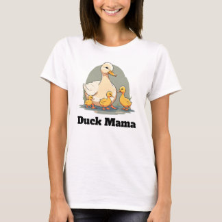 かわいい母のあひるとあひるの子Tシャツ Tシャツ