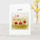 かわいい母のデイカード カード (黄色い花)