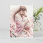 かわいい母のハグピンクローゼマザーズデイウォーター色 シーズンカード (スタンド正面)