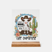 かわいい母の人生の完全な牛 アクリルサイン (正面)