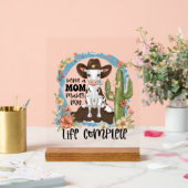 かわいい母の人生の完全な牛 アクリルサイン (ウェディング)
