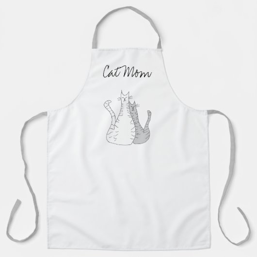かわいい母の日ねこママ エプロン (正面)