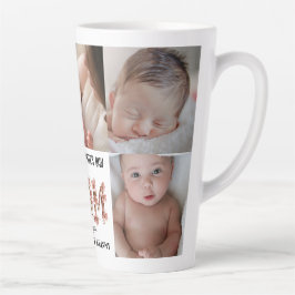 かわいい母の日のお母さん |写真のコラージュ カフェラテマグ