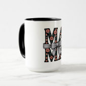 かわいい母の日のギフト – ヴィンテージフローラマママボウ マグカップ (正面左)