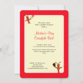 かわいい母の日のザリガニパーティ 招待状 (裏面)