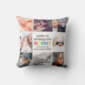 かわいい母の日のママ |写真のコラージュ クッション (正面)