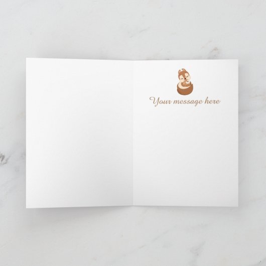 かわいい母の日の休日のリス カード (内部)