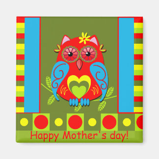 かわいい母の日の磁石とフクロウ マグネット