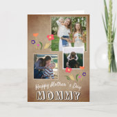 かわいい母の日の花3写真 カード (正面)