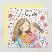かわいい母の日カード シーズンカード (正面/裏面)