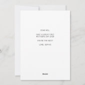 かわいい母の日パーソナライズされた シーズンカード (裏面)