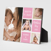 かわいい母の日ピンク4フォトコラージュ フォトプラーク (側面)