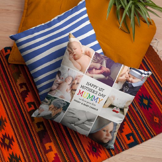 かわいい母の日ミイラ |写真のコラージュ クッション