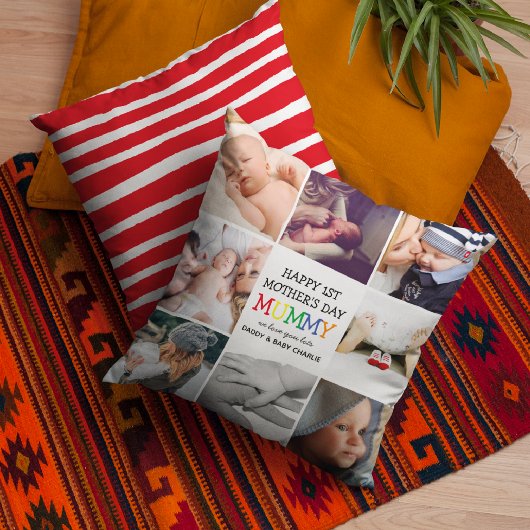 かわいい母の日ミイラ |写真のコラージュ クッション