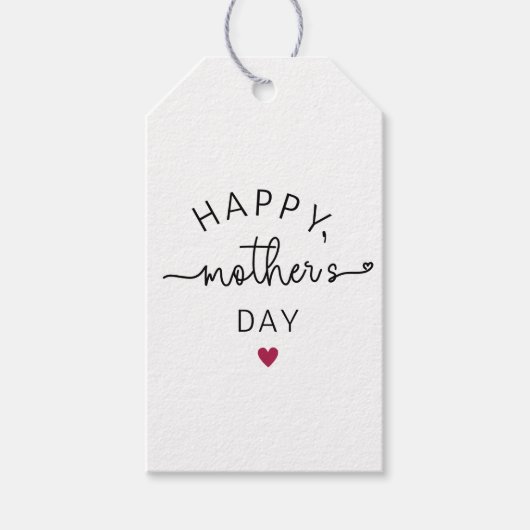 かわいい母の日ミニマル主義者 ギフトタグ (正面)
