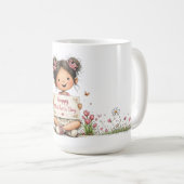 かわいい母の日子供のアートワークマグ コーヒーマグカップ (正面右)