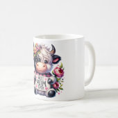 かわいい母の日引用文/牛 コーヒーマグカップ (正面右)