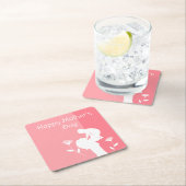 かわいい母の日 スクエアペーパーコースター (インサイチュ)