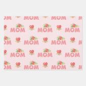 かわいい母の日 ラッピングペーパーシート (正面)