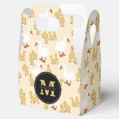 かわいい母アヒル&ベビーアクリングパターンモノグラム フェイバーボックス (オープン)