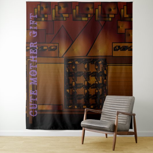 かわいい母ギフト_IMG_BLACK_BROWN _RMDESIGNFLO55_ タペストリー (インサイチュ)