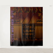 かわいい母ギフト_IMG_BLACK_BROWN _RMDESIGNFLO55_ タペストリー (正面)