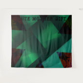 かわいい母ギフト_IMG_BLACK_GREEN_RMDESIGNFLO55_ タペストリー (正面(横))