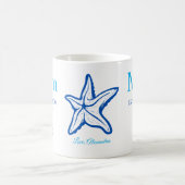 かわいい母ブルースターフィッシュビーチコーヒーマグ コーヒーマグカップ (中央)