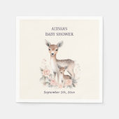 かわいい母ベビーディアベビーガールシャワーナプキンズ スタンダードカクテルナプキン (正面)