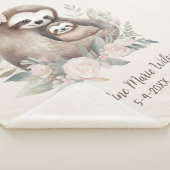 かわいい母ベビーナスネーム誕生日 シェルパブランケット (3/4)