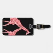 かわいい母ベビーパターお洒落ンキレーフオレンジ ラゲッジタグ (正面横)