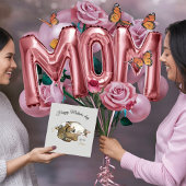 かわいい母猫と子猫のカスタムカード カード