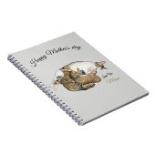 かわいい母猫と子猫のカスタム手帳 ノートブック (右側)